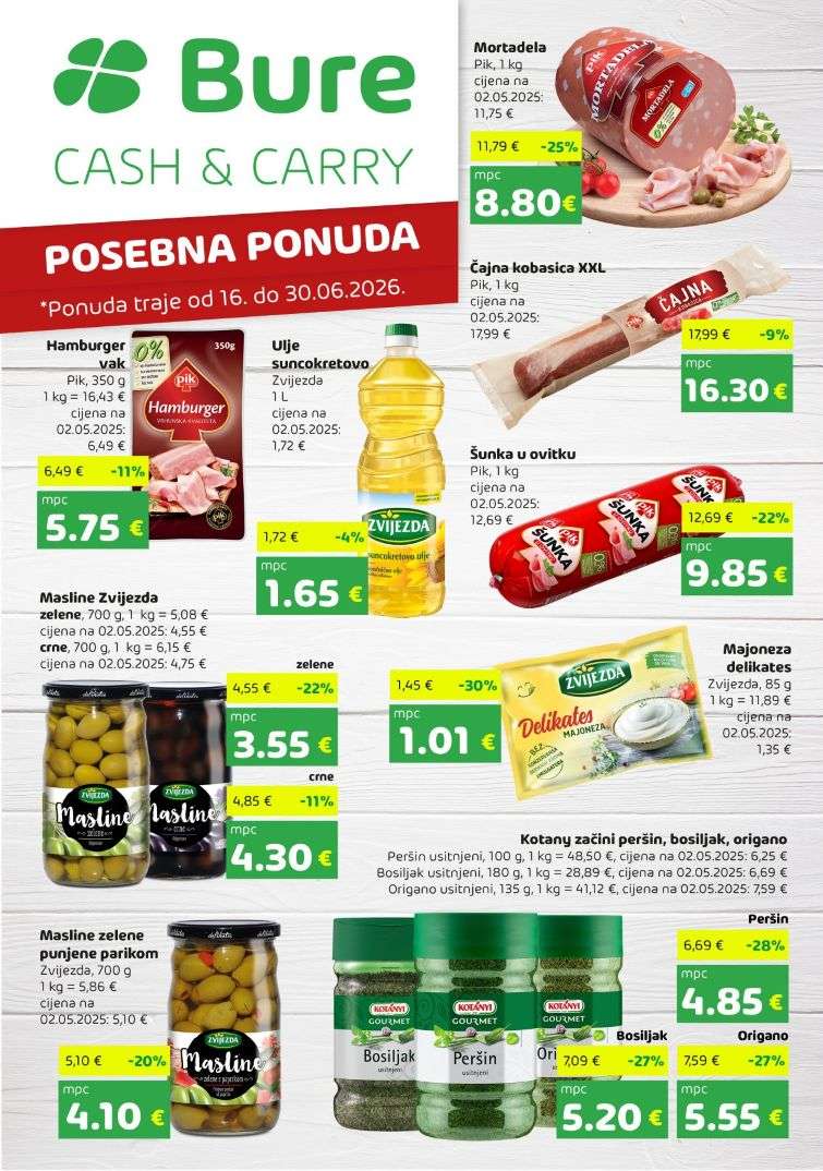 Burina posebna ponuda 16. - 30.06.2026.